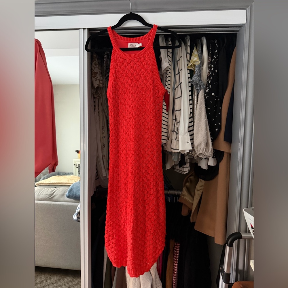 Eliza J Red Sleeveless Knit Dress